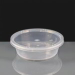 T1100 Clear Round Plastic Container and Lid
