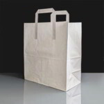 Large White Paper Bags With Handles - Box of 250