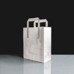 Small White Paper Bags With Handles - Box of 250