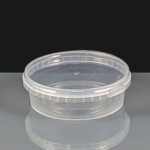 250ml Clear Round 122mm Diameter Tamperproof Container