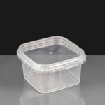 SQUARE Clear 280ml Tamperproof Container and Lid