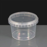 365ml Clear Round 105mm Diameter Tamperproof Container