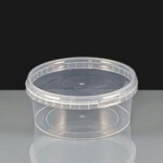 400ml Clear Round 122mm Diameter Tamperproof Container