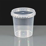 440ml Clear Round 97mm Diameter Tamperproof Container