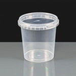 440ml Clear Round 97mm Diameter Tamperproof Container