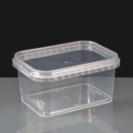 480ml Rectangular Clear Tamperproof Container and Lid