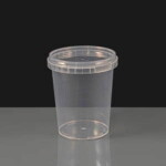 520ml Clear Round 97mm Diameter Tamperproof Container
