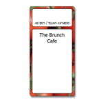 Custom Sandwich Wedge Label - Tomato Border Design (Roll of 25)