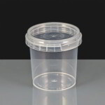 155ml Clear Round 69mm Diameter Tamperproof Container