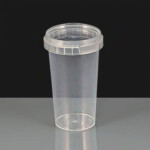 250ml Clear Round 69mm Diameter Tamperproof Container and Lid