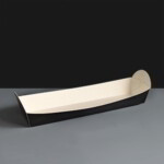 Black Open Baguette / Hotdog Food Tray - 245 x 60 x 59mm