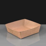 Square Kraft Brown Burger Tray