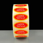Under 300 kcal Low Calorie Product Labels Pack of 2000
