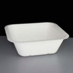Compostable 32oz V4 Square Gourmet Food Container Base