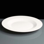 Large White Unbreakable Polycarbonate Plastic Plate 27cm