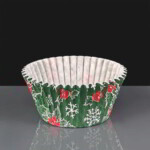 Holly & Snowflake Christmas Cupcake Cases Pack of 180