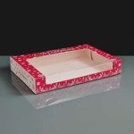 Premium Christmas Snowflake Flat Mince Pie Box 10x6.5x1.5