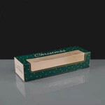 Premium Green Christmas Double Stack Mince Pie Box 9x3x2