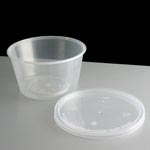 T16 - Clear Round Plastic Container and Lid