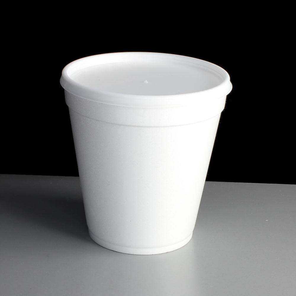 White 24oz Polystyrene Foam Deli Pots