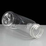 250ml Clear Plastic Juice Bottle with Clear T/E Cap - Box of 150