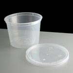 T25 - Clear Round Plastic Container and Lid