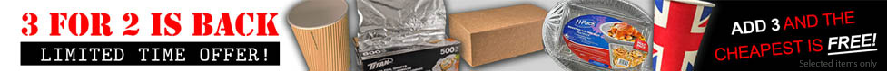 3 for 2 on Selected Food Packaging
