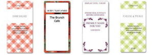 Custom Sandwich Labels