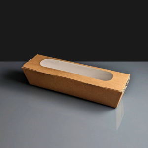 Biodegradable Baguette Box - Kraft Brown: Boxes of 125
