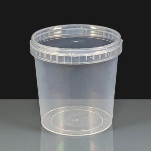 1000ml Clear Round 122mm Diameter Tamperproof Container