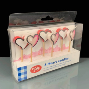 Tala 6 Heart Cake Candles