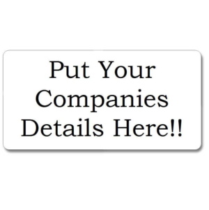 Custom 101x50mm Rectangular Blank Gloss Label - Add Your Own Text (Roll of 25)
