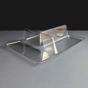 Nibble Snack Box 3 Cavity T Shaped Insert Clear - Box of 200