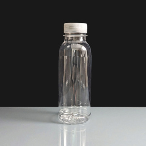 330ml Clear Plastic Juice Bottle with Clear T/E Cap - Box of 125
