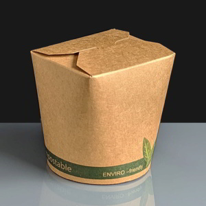 16oz Compostable Small Food Tub / Brown Noodle Box