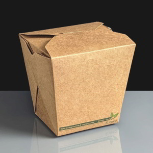 26oz Biodegradable Large Food Pail / Brown Noodle Box