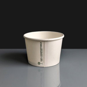 8oz INGEO Compostable Paper Soup Container