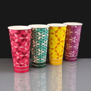 22oz Cold Drink Paper Cup - Mixed Colours