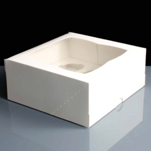 White 9 Cavity Mini Cupcake Boxes Film Window - Box of 100