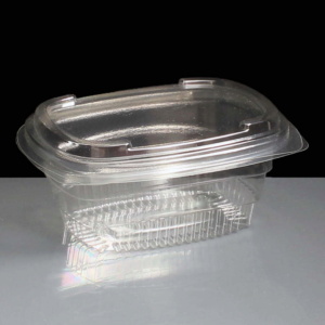 250cc Anson Fresco Clear Hinged Salad Containers - Box of 600