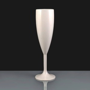 White Plastic Champagne Flutes