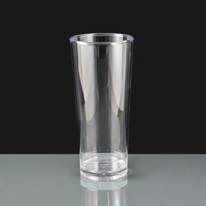 Polycarbonate Straight Plastic Pint Glass - Nucleated - CE Stamped