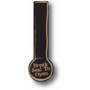 Break Seal to Open Black and Gold Labels - Pack of 2000