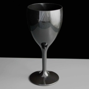 Black Plastic Wine Glasses