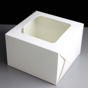 Windowed Cake Boxes - Plain 8x8x5