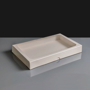 White Cookie Box With Window - 240 x 155 x 30mm - Box of 100