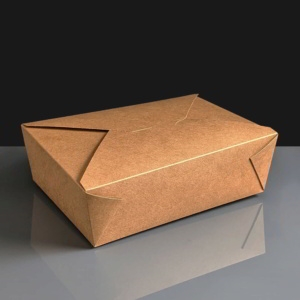 69oz Economy Leak-Proof Food Carton No.3 Brown - Box of 200