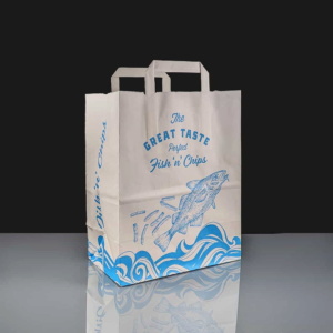 Medium SOS Printed Fish and Chips Bags