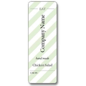Custom Label - EAT Hand Made Green - 100x35mm (Roll of 25)