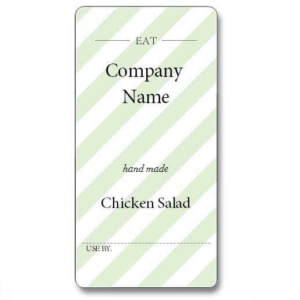 Custom Label - EAT Hand Made Green - 101x51mm (Roll of 25)